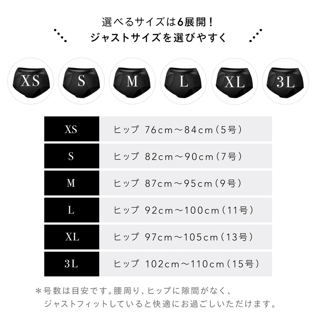 【軽い日〜普通日・快適】<br>ベア エアライトショーツ<br>約60ml吸水 軽い日〜普通日<br>軽量 快適 長時間でもストレスフリー<br>